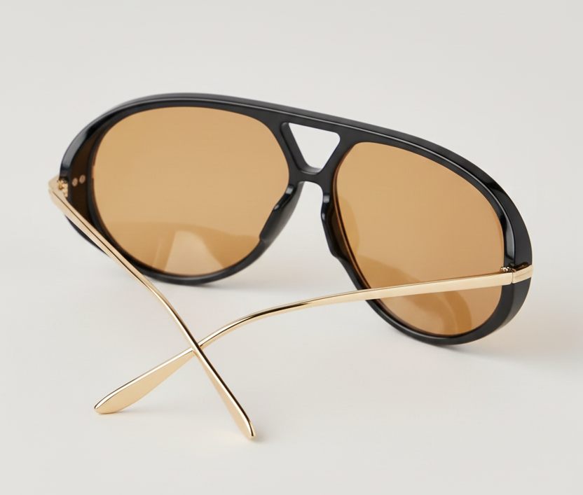 DALLAS Black & Brown Oversized Aviator