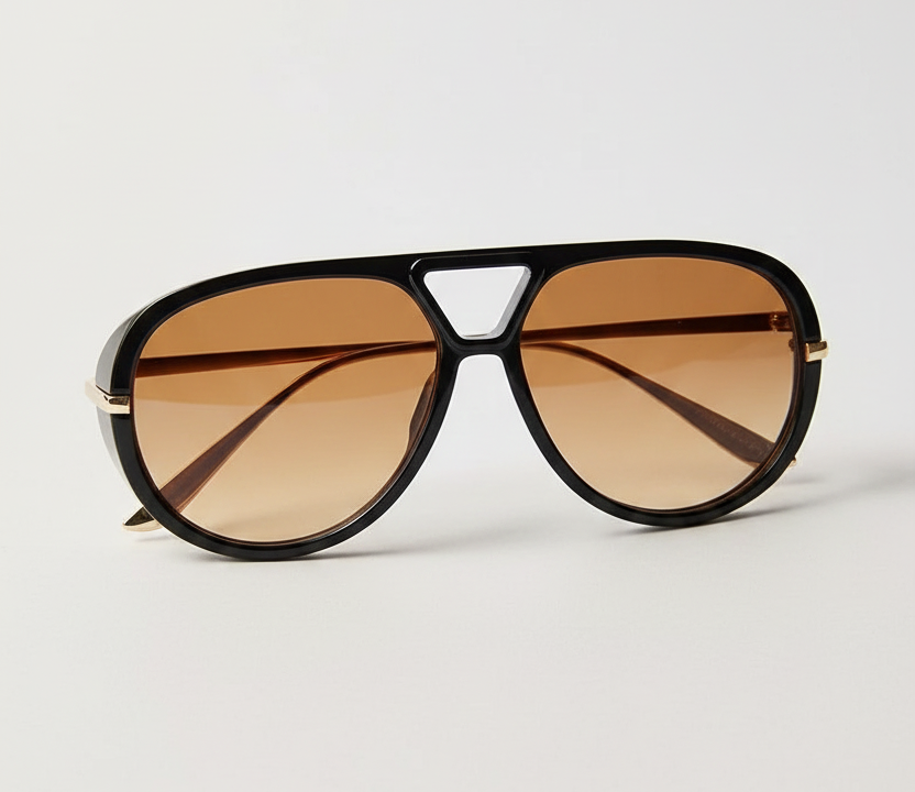 DALLAS Black & Brown Oversized Aviator